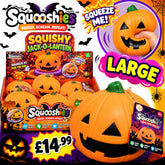 Large Squooshies Squishy Jack-O'-Lantern – Halloween Pumpkin Sensory Toy