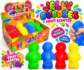 Giant Jelly Buddies 24cm – Super Squeezy & Stretchy Fruit Scented Sensory Toy