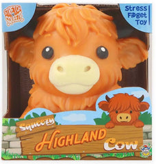 Squeezy Highland Cow Squishy Sensory Fidget Toy