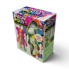 Neon Pourz DIY Marble Bear Paint Pouring Craft Kit – 3 Neon Colours