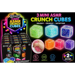 Scrunchems 3 Mini ASMR Crunch Cubes – Squishy Sensory Toy
