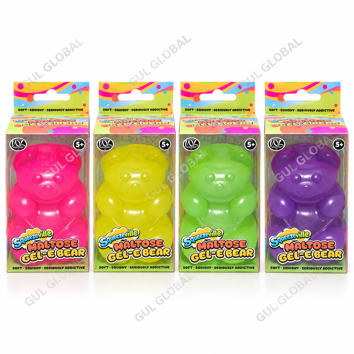 Squeezeville Maltose Gel-E Bear Squishy – 4 Colours