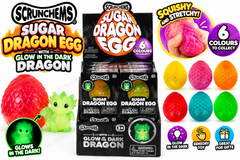 Scrunchems Sugar Dragon Egg – Glow in the Dark Squishy Dragon | 6 Colours
