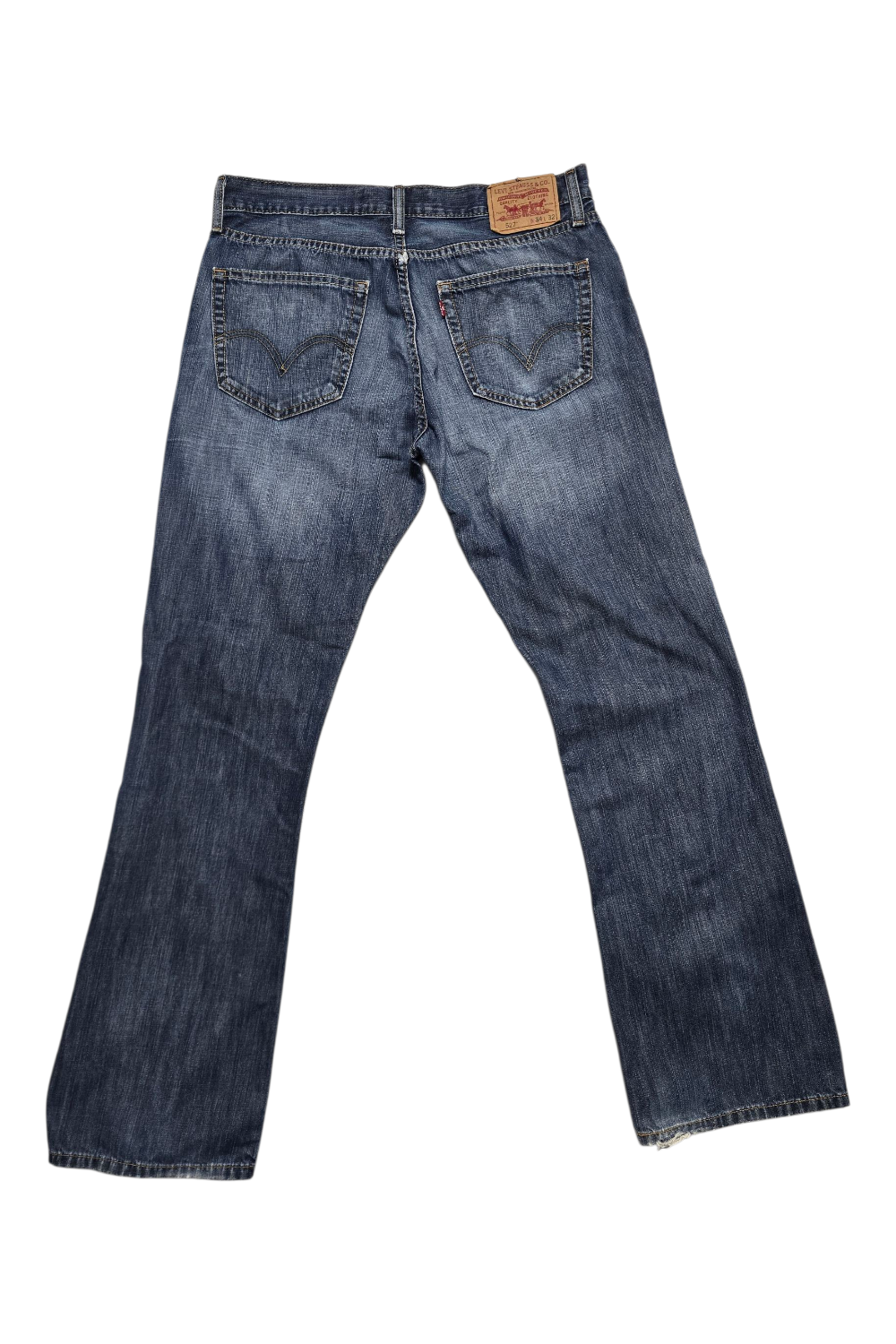 Vintage Levi’s 527 Bootcut Jeans W34 L32 – Distressed Blue Denim – Made in Egypt