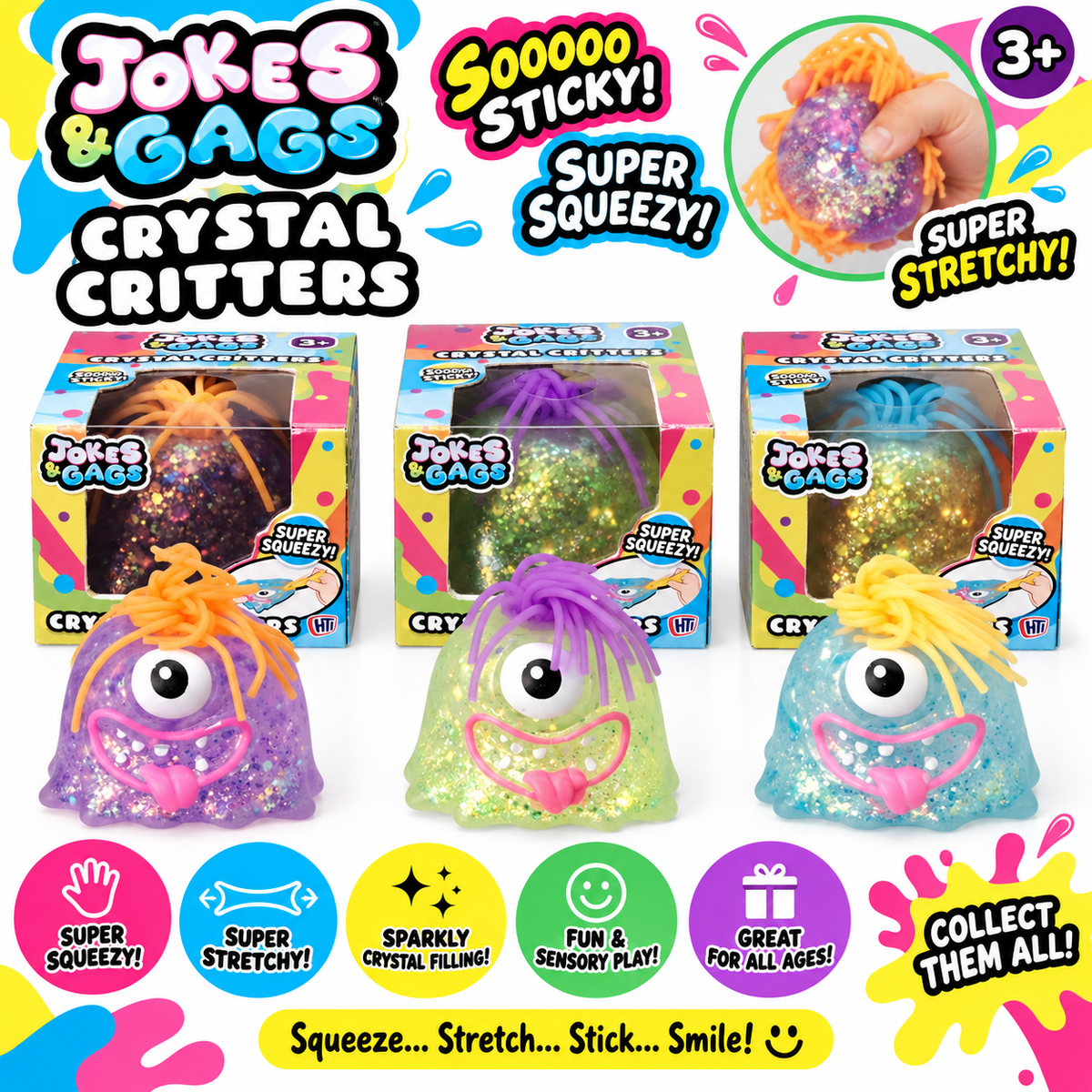Crystal Critters Squishy Toy HTi